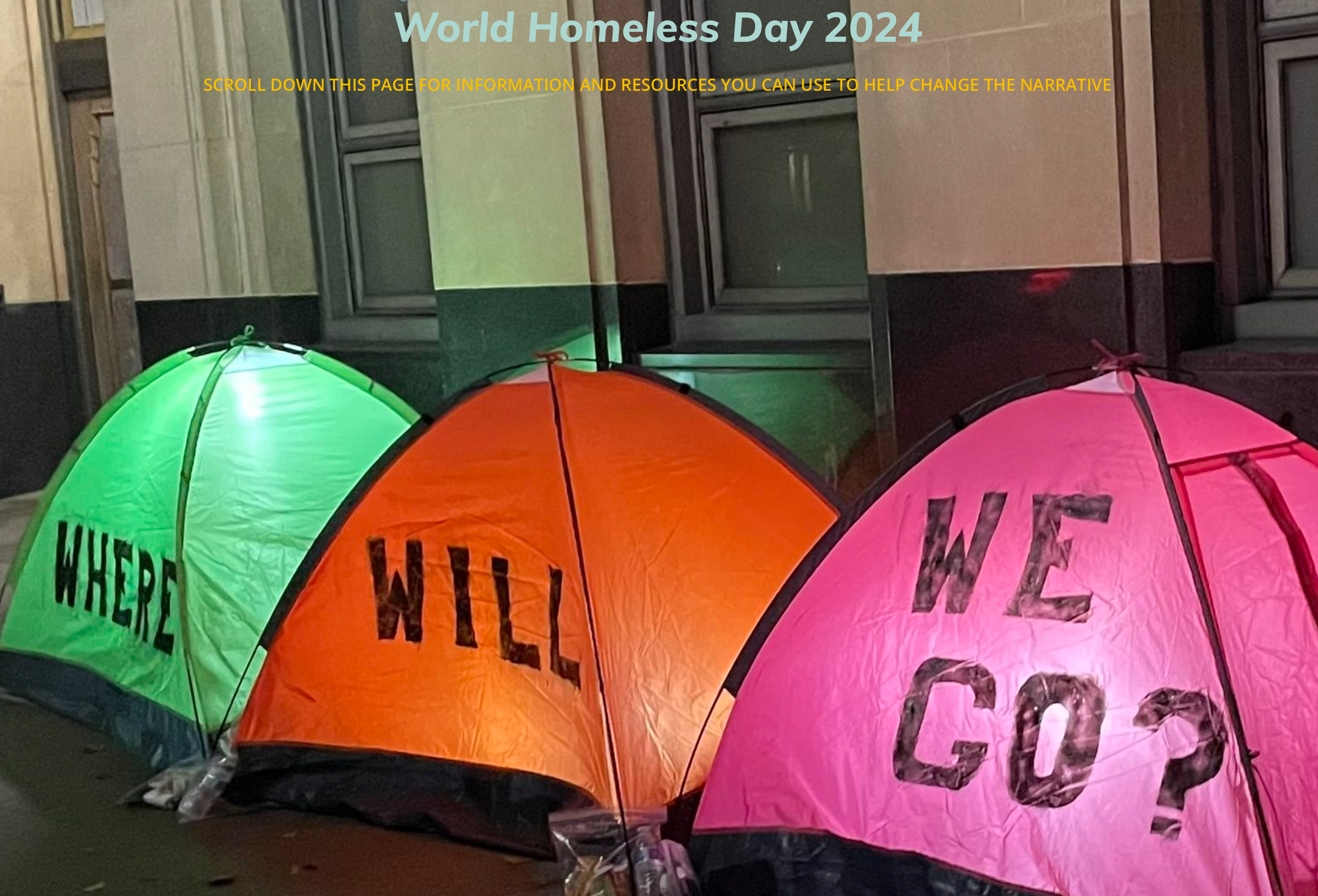 World Homeless Day 2024 banner